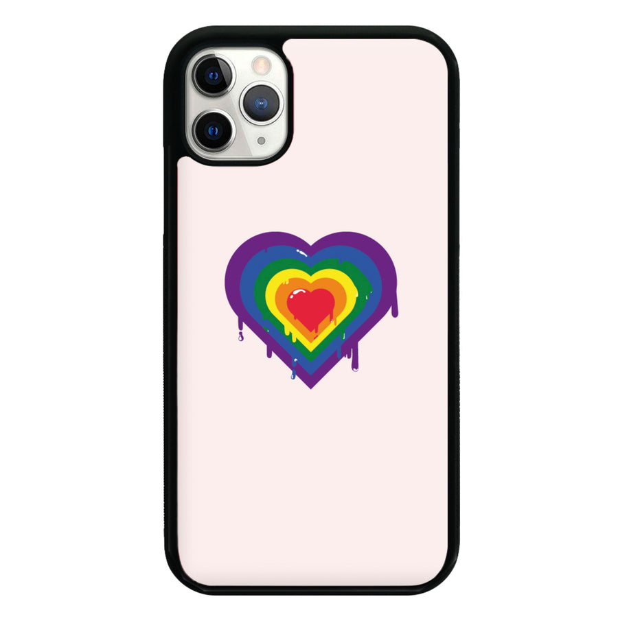 Dripped heart - Pride Phone Case