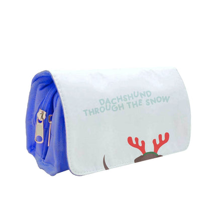 Dachshund Through The Snow - Christmas Pencil Case