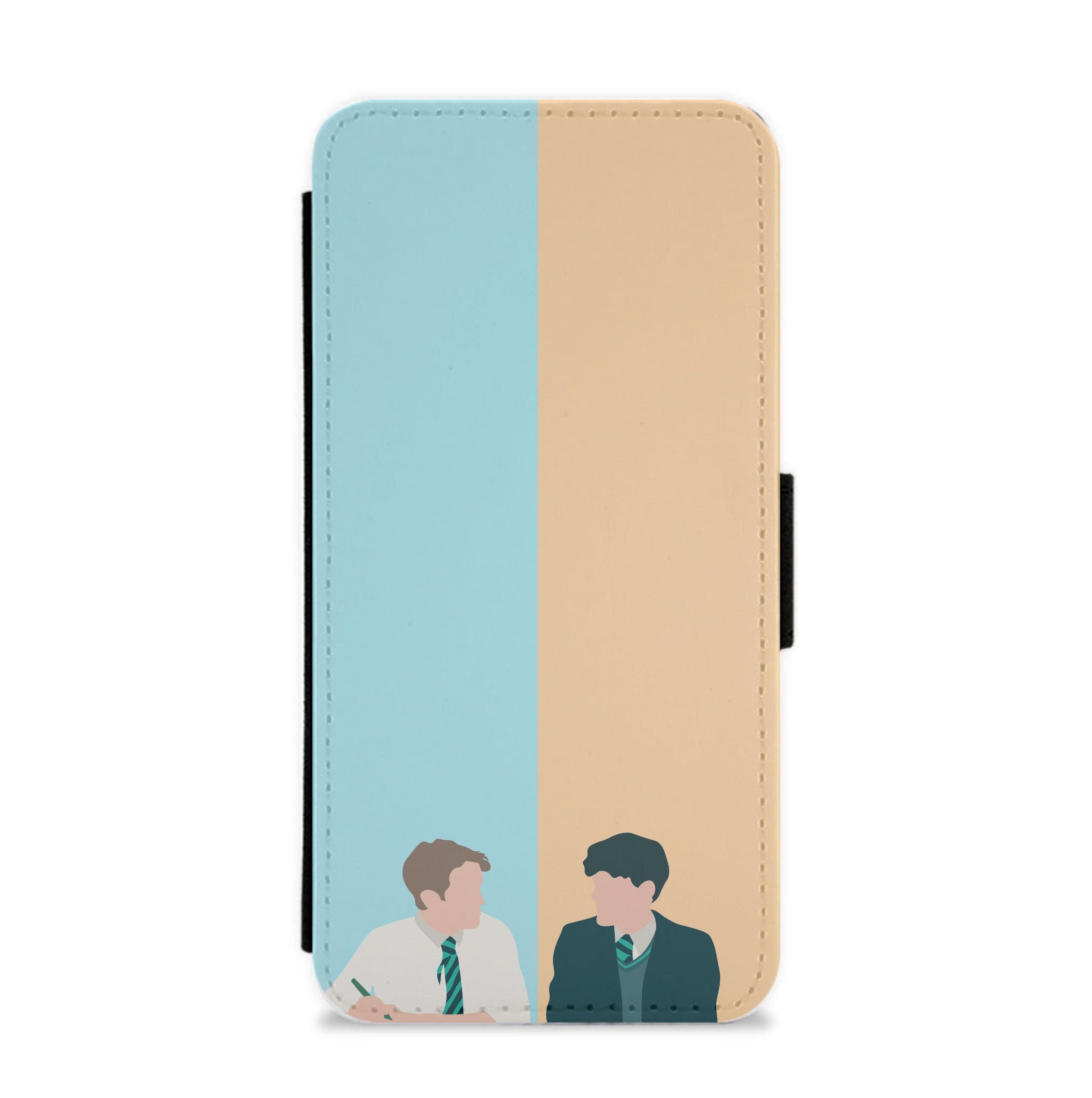 Blue And Yellow - Heart TV Flip / Wallet Phone Case