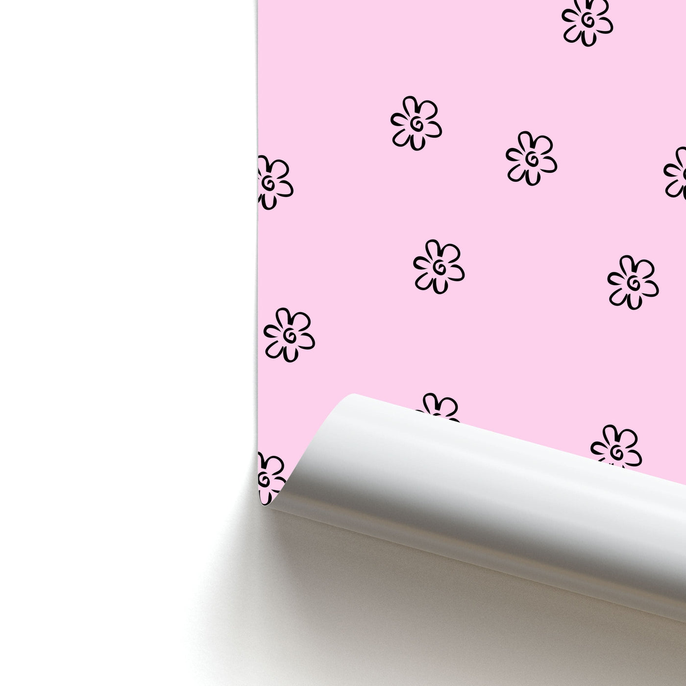 Detail Flower Pattern - Pink Poster