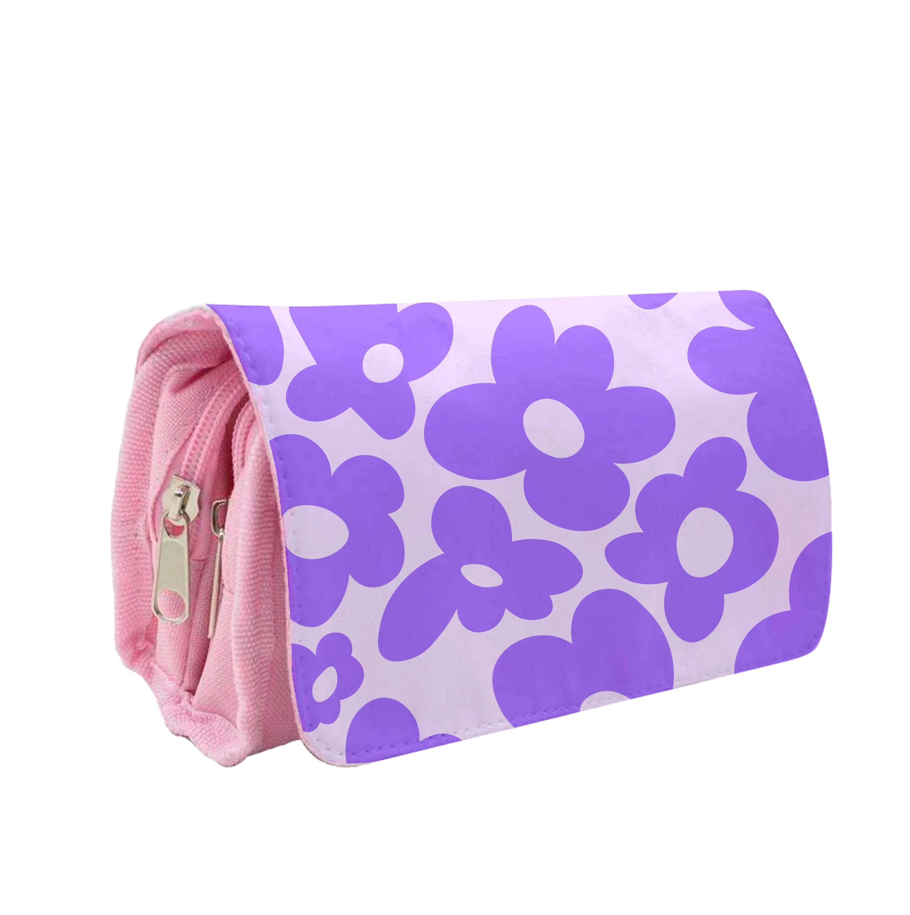 Purple Flowers - Trippy Patterns Pencil Case