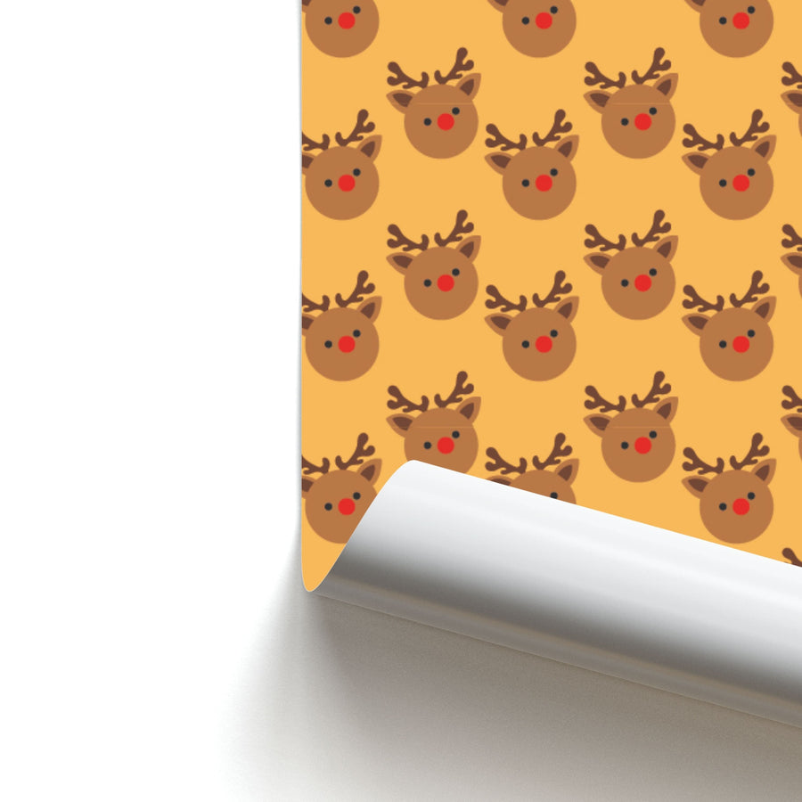 Rudolph Pattern - Christmas Patterns Poster