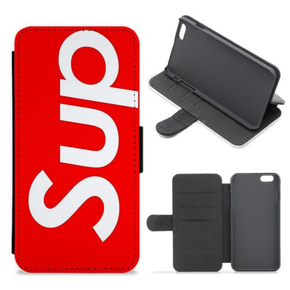 Sup - Supreme Logo Flip / Wallet Phone Case - Fun Cases