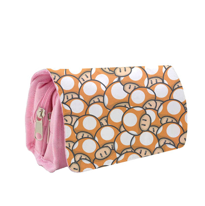 Mushroom Pattern - Orange Pencil Case