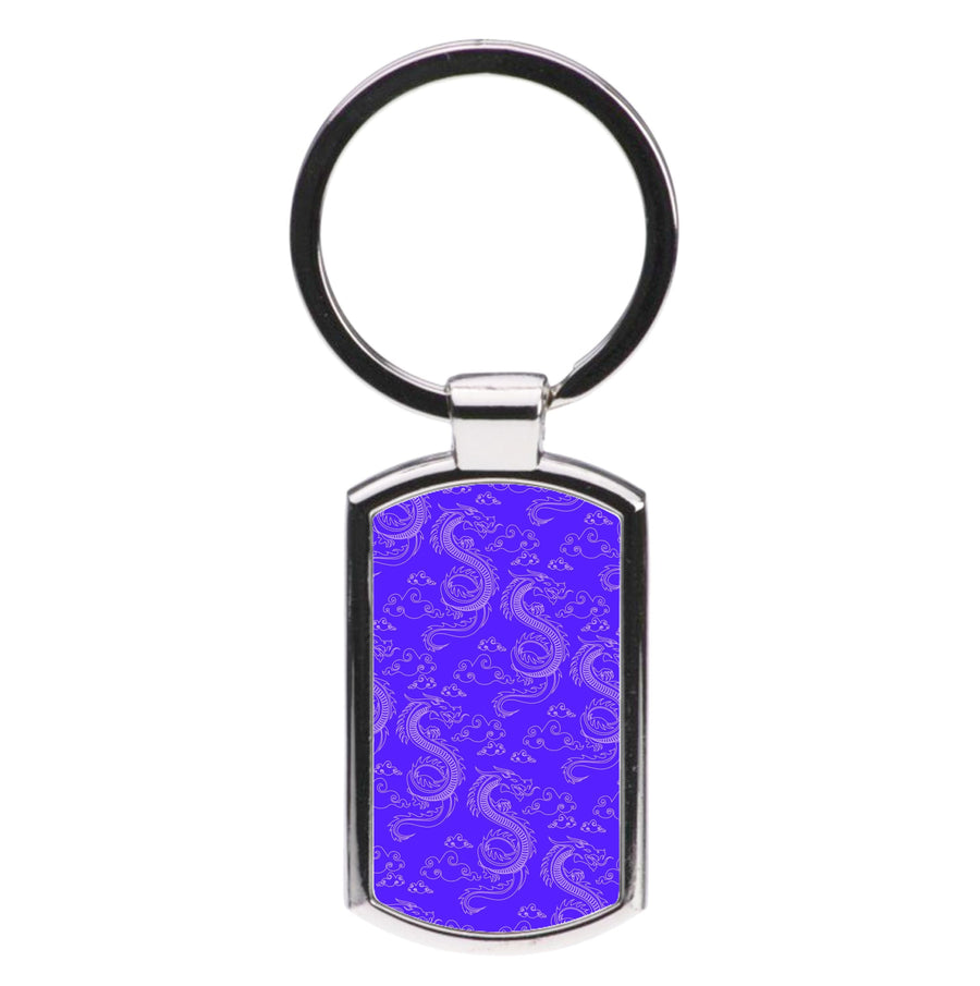 Purple Dragon Pattern Luxury Keyring