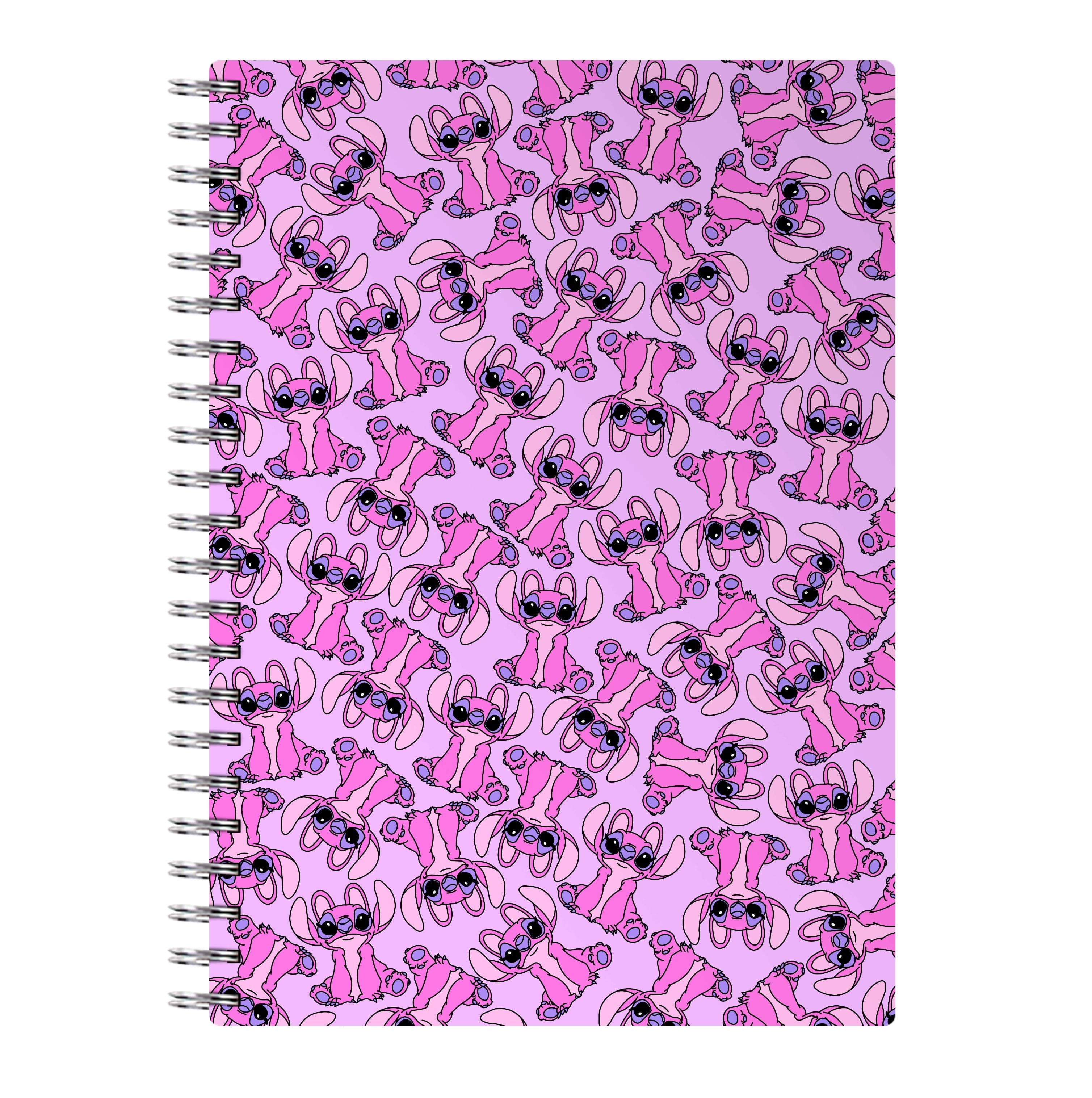 Angel Pink Alien Pattern Notebook