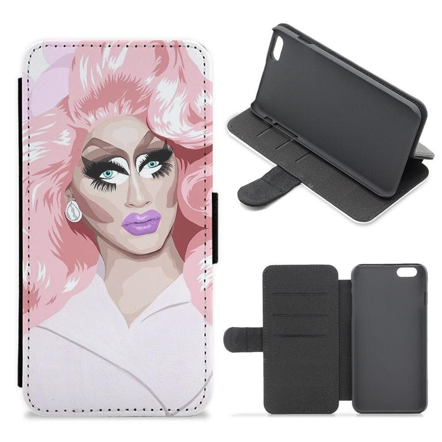 White Trixie Mattel - RuPaul's Drag Race Flip Wallet Phone Case - Fun Cases