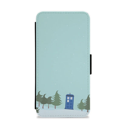 Christmas Tardis - Doctor Who Flip / Wallet Phone Case