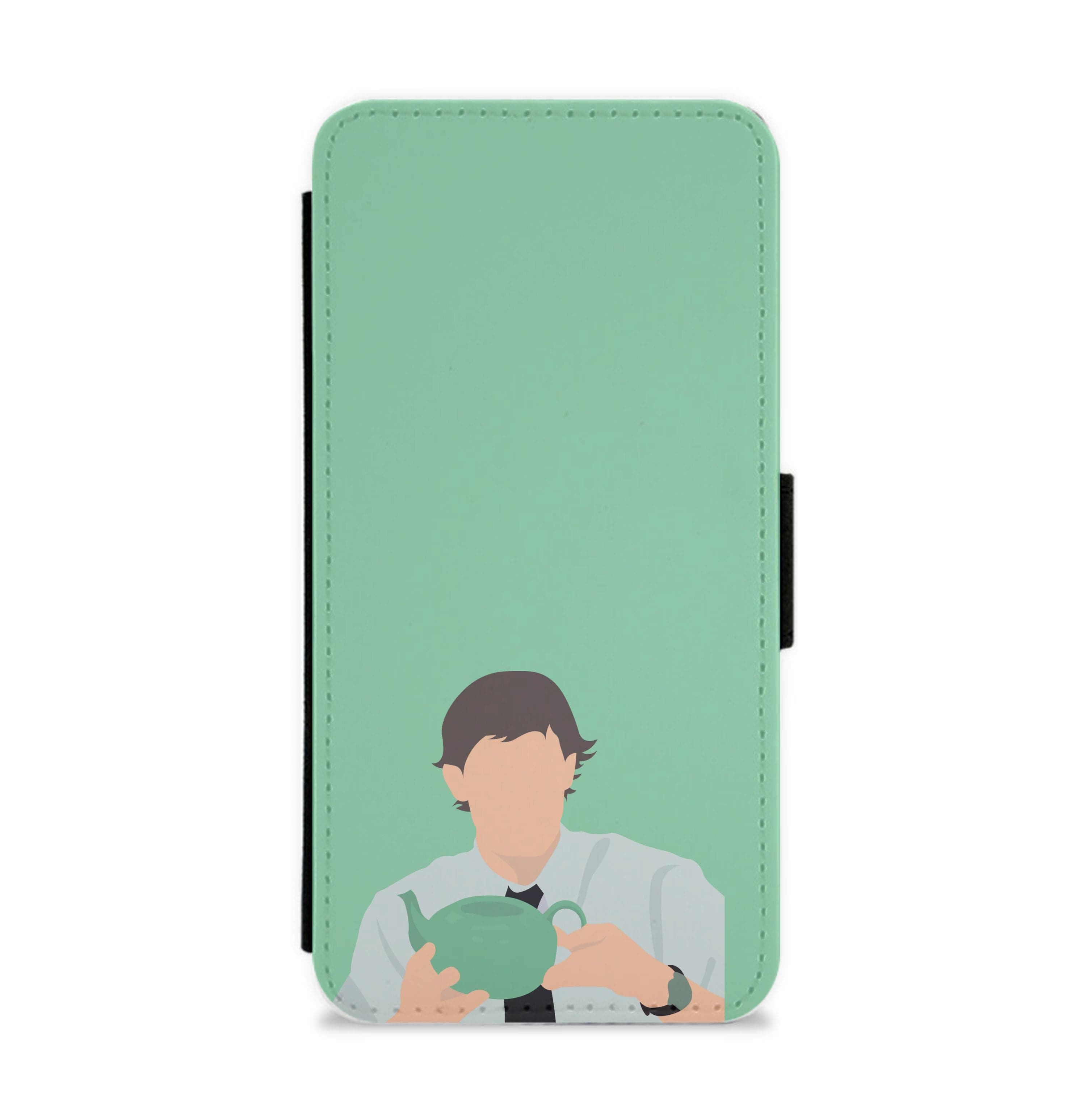 Jim's Tea Pot For Pam Flip / Wallet Phone Case