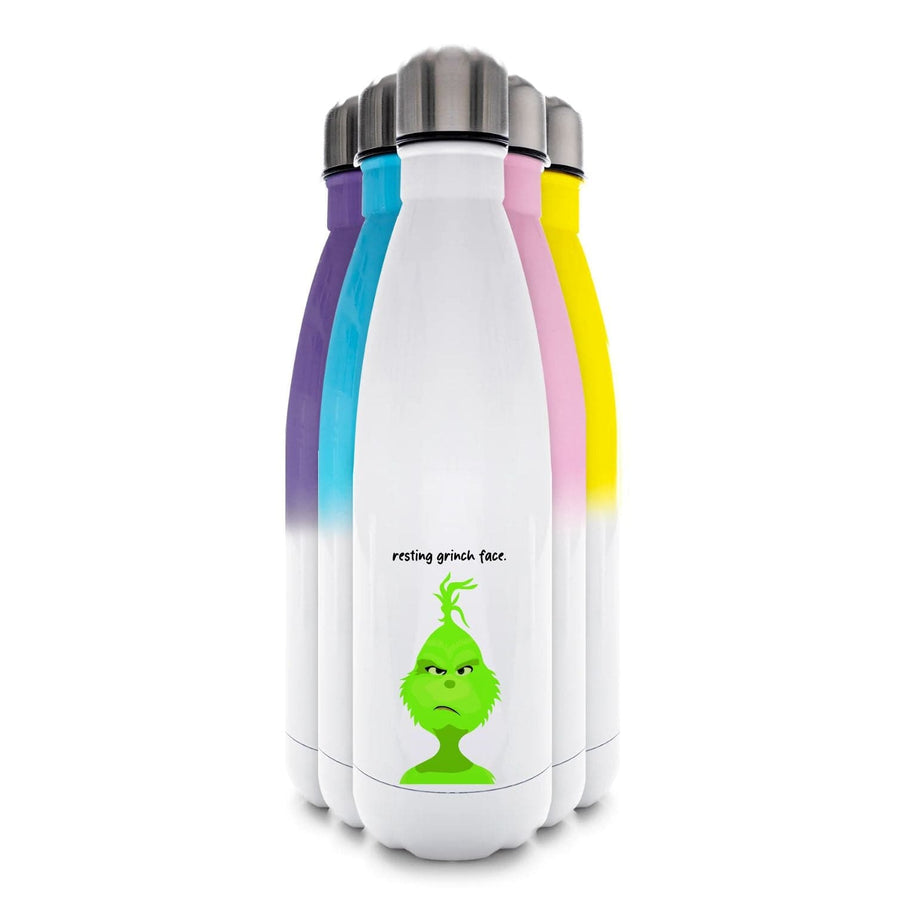 Resting Grinch Face - Christmas Water Bottle