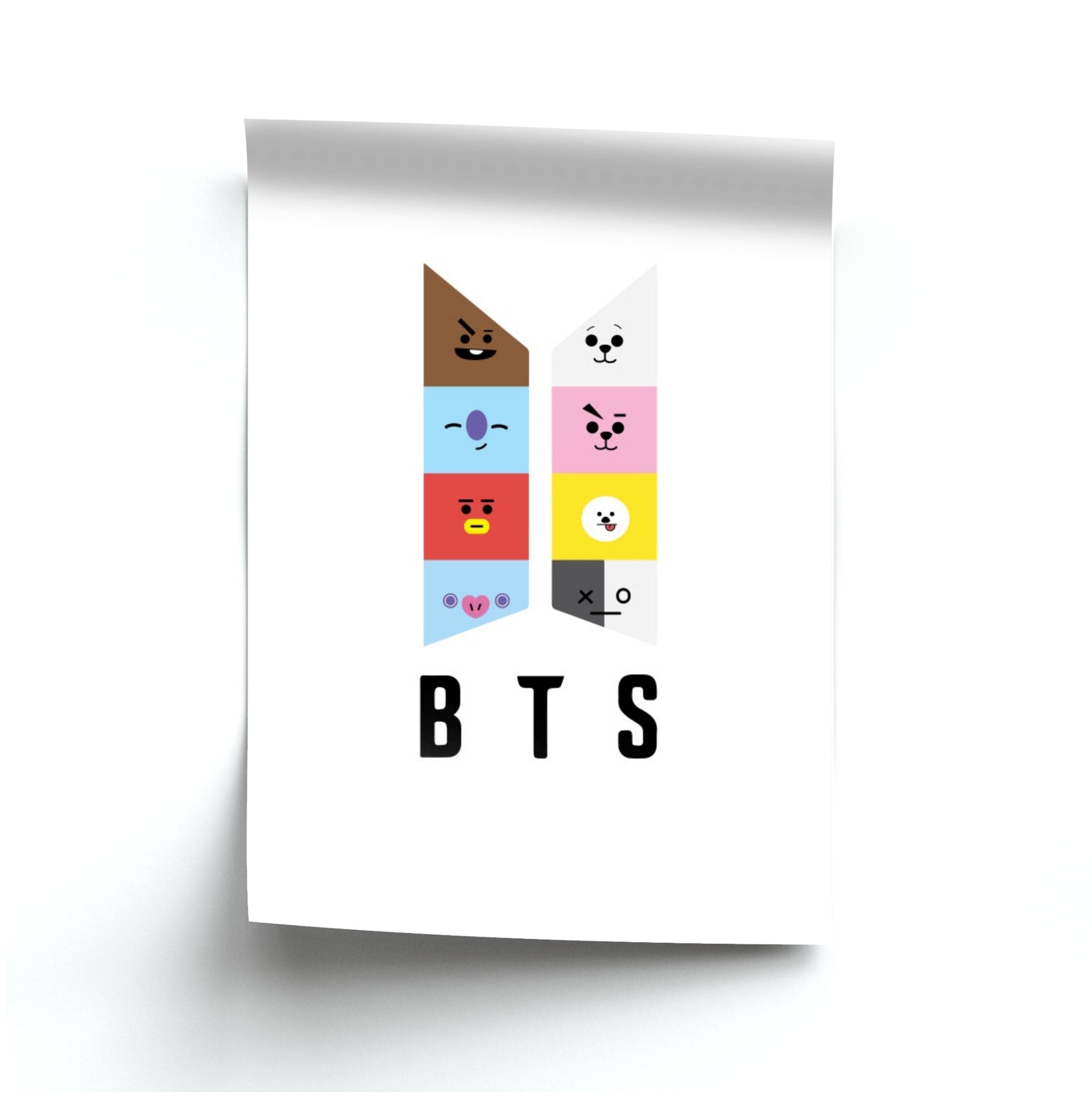 BT21 K-Pop Band Logo Poster