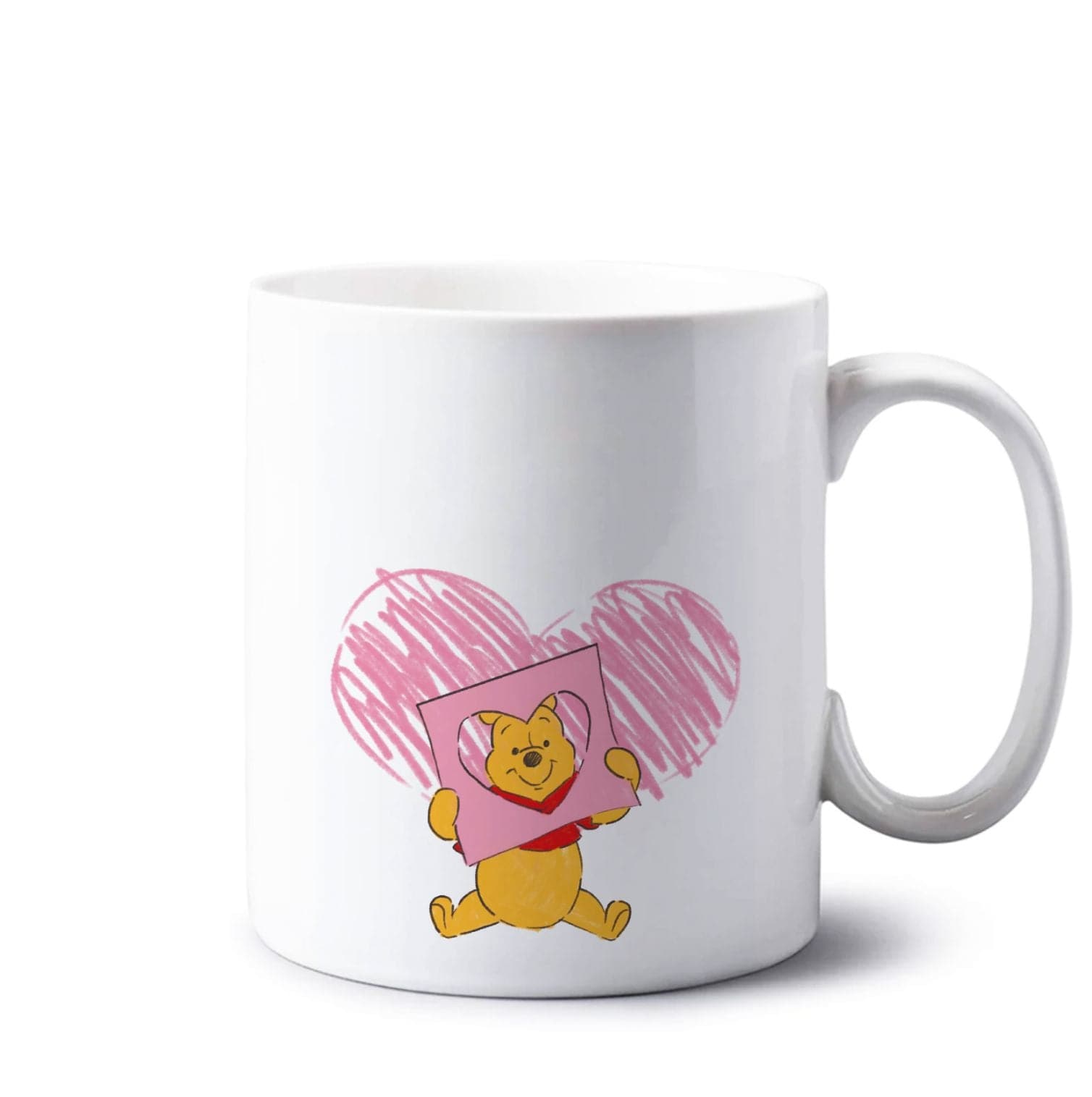 Pooh Heart Drawing Valentine's Mug