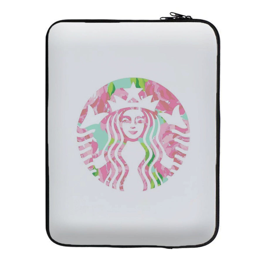 Pink Starbucks Logo Laptop Sleeve
