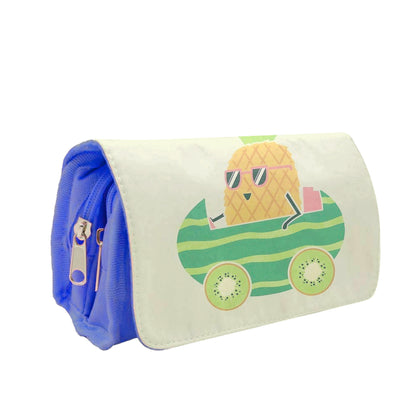 Summer Drive Pineapple Pencil Case