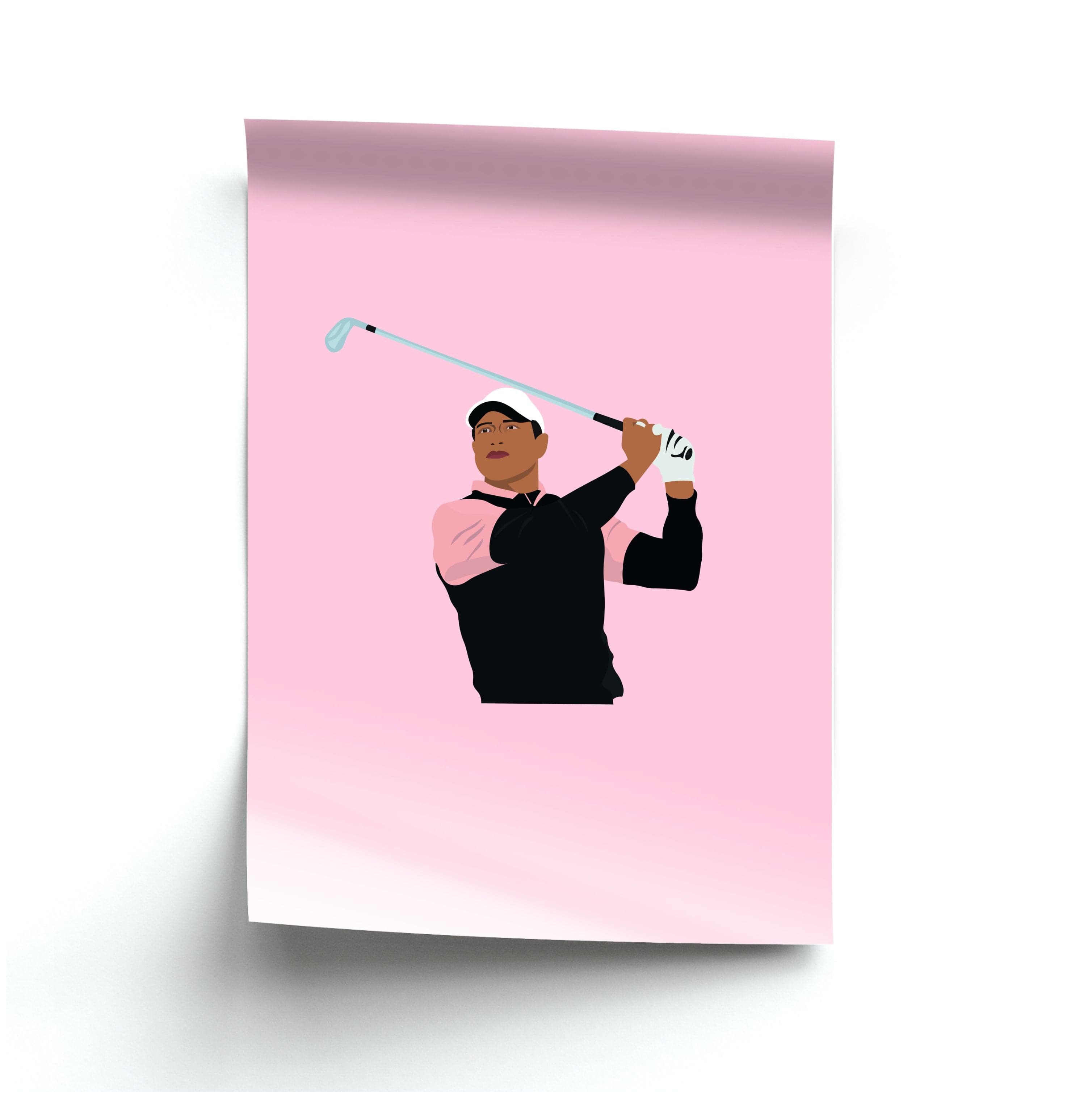 Tiger hitting a iron - Golf Poster