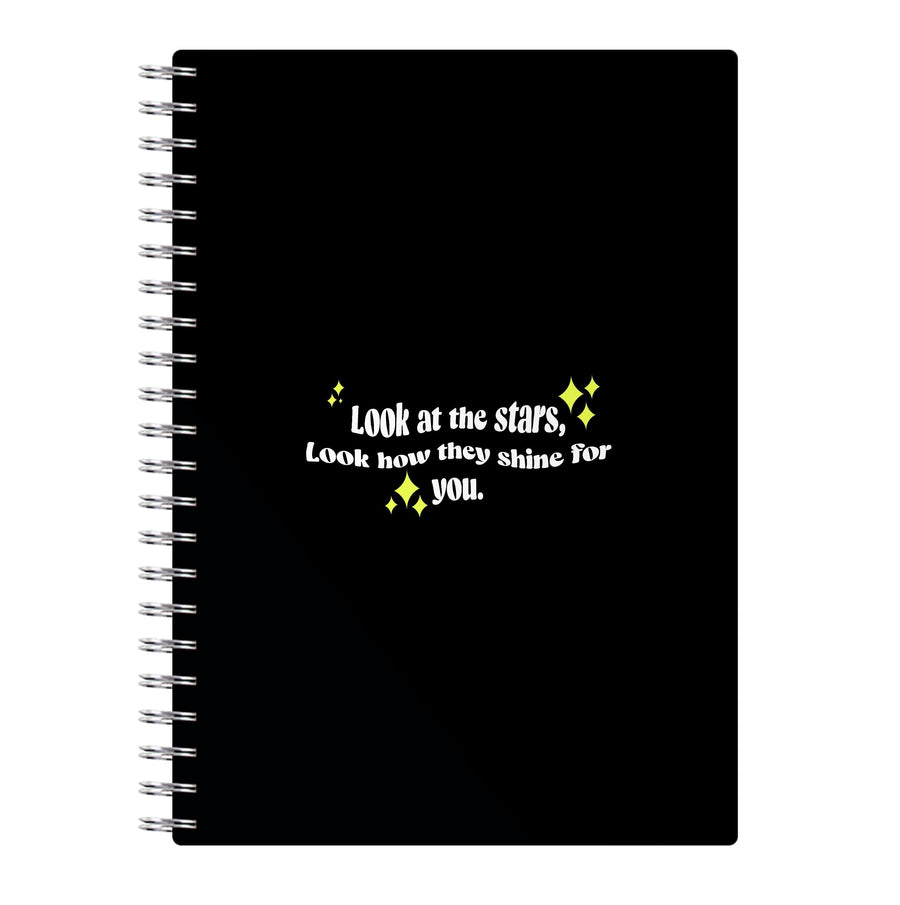 Look At The Stars - Black Colplay Notebook