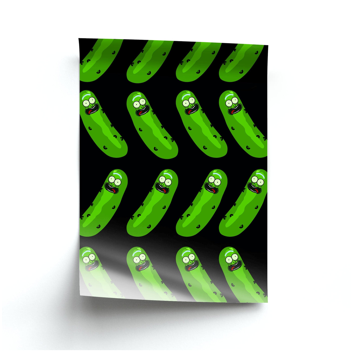 Pickle Rick Pattern - Rick And Morty Poster
