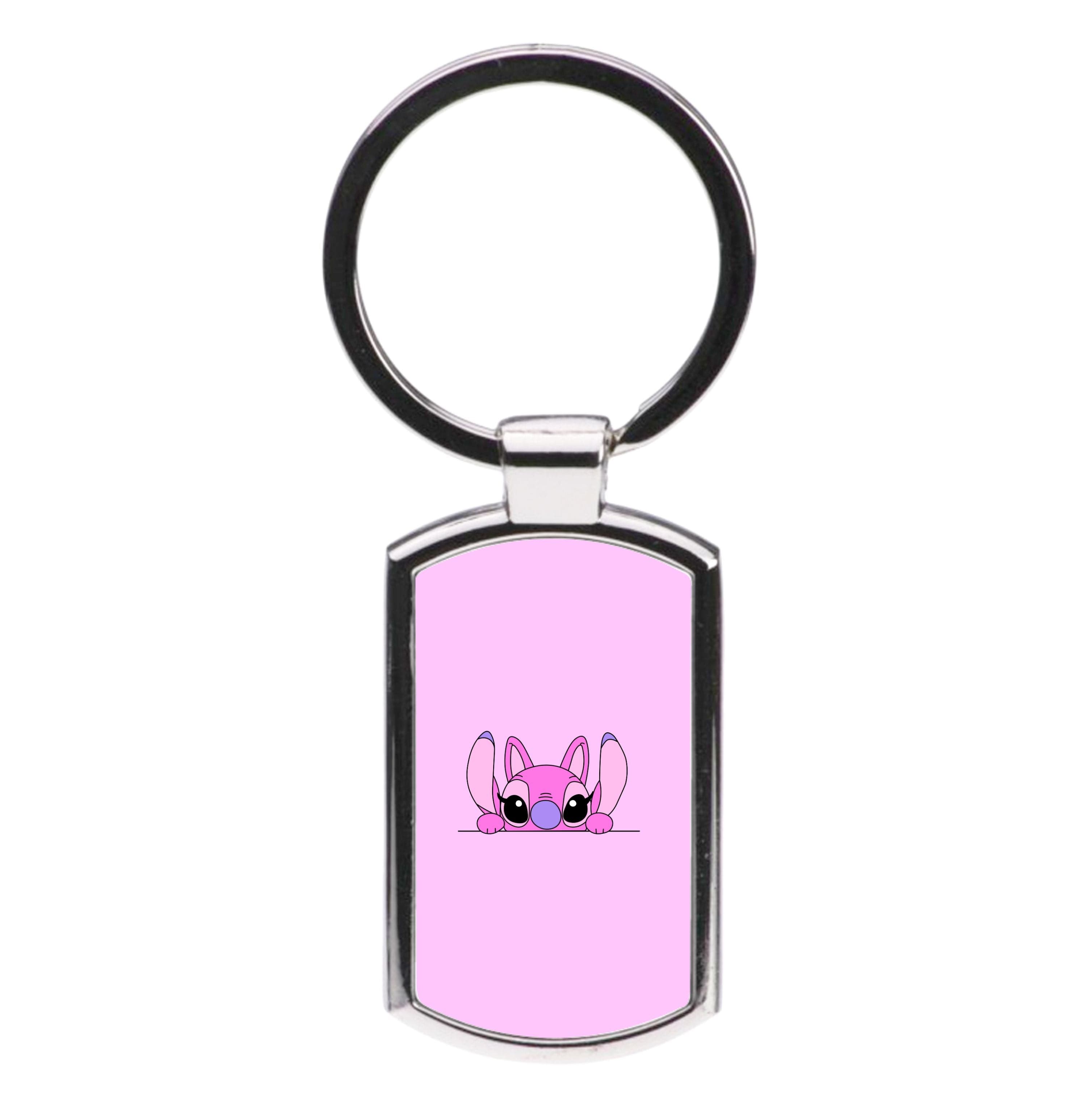 Angel Leaning - Pink Alien Luxury Keyring