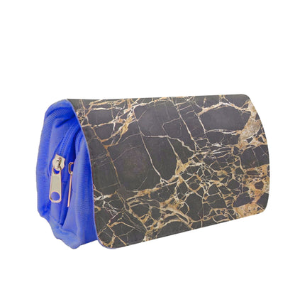 Black & Gold Marble Pattern Pencil Case