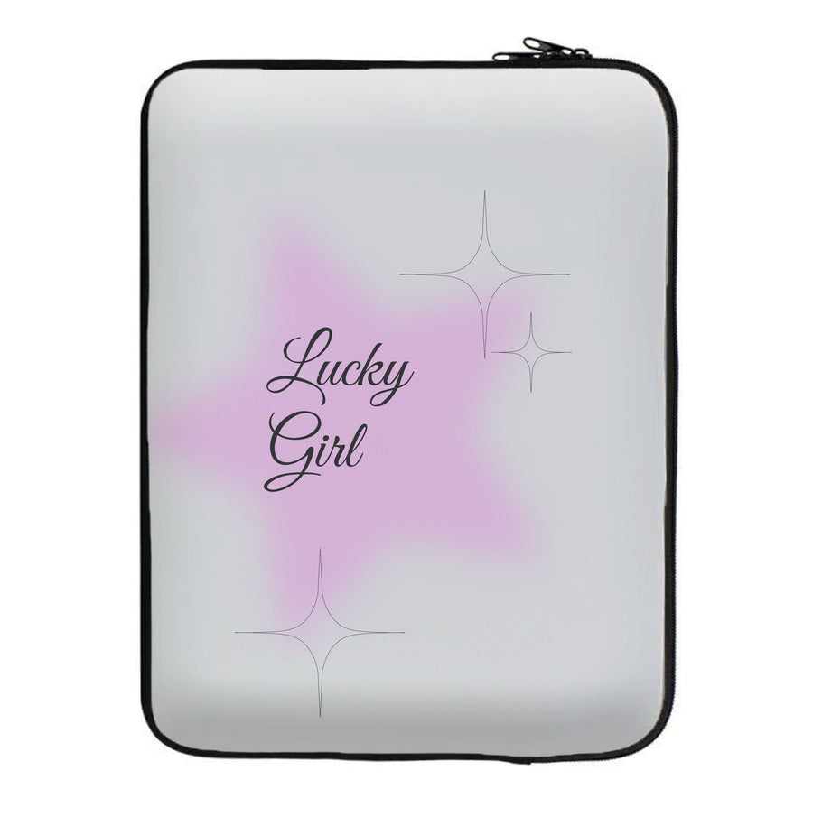 Lucky Girl - Clean Girl Aesthetic Laptop Sleeve