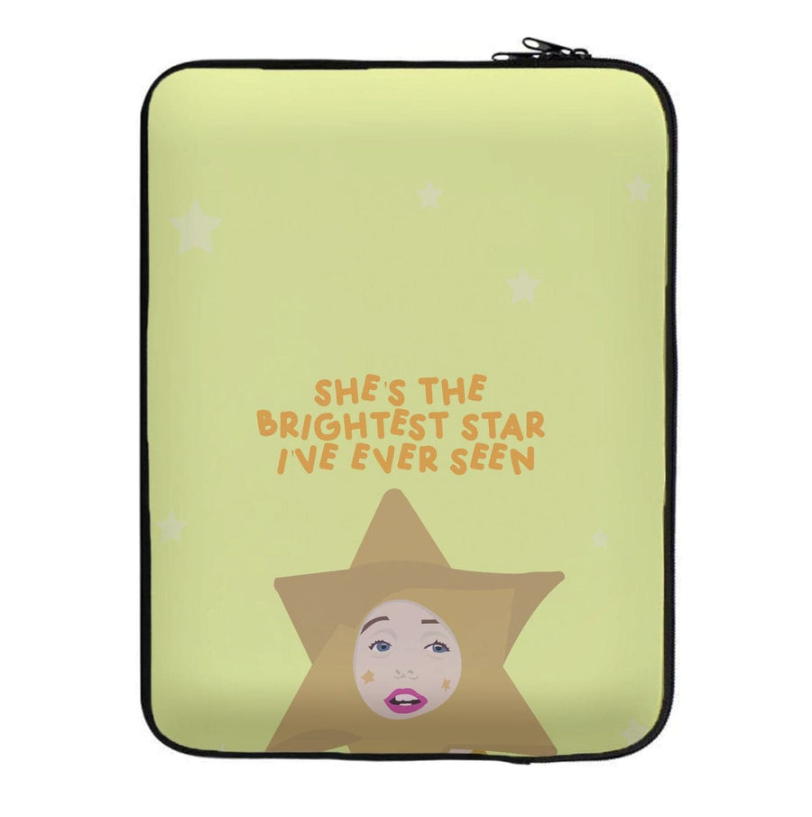 She's The Brightest Star I've Ever Seen - Christmas Laptop Sleeve