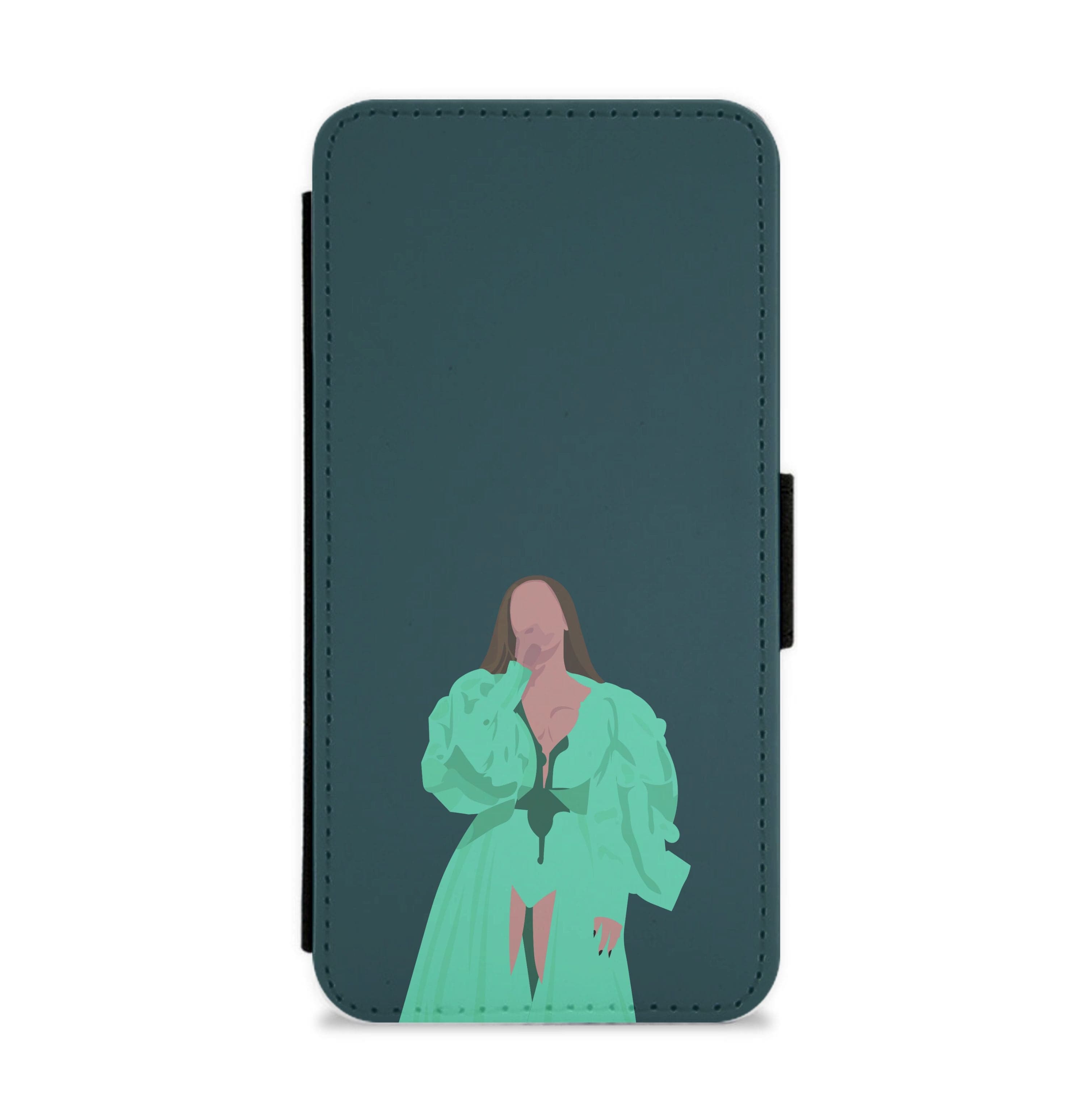 Green Dress - Queen B Flip / Wallet Phone Case