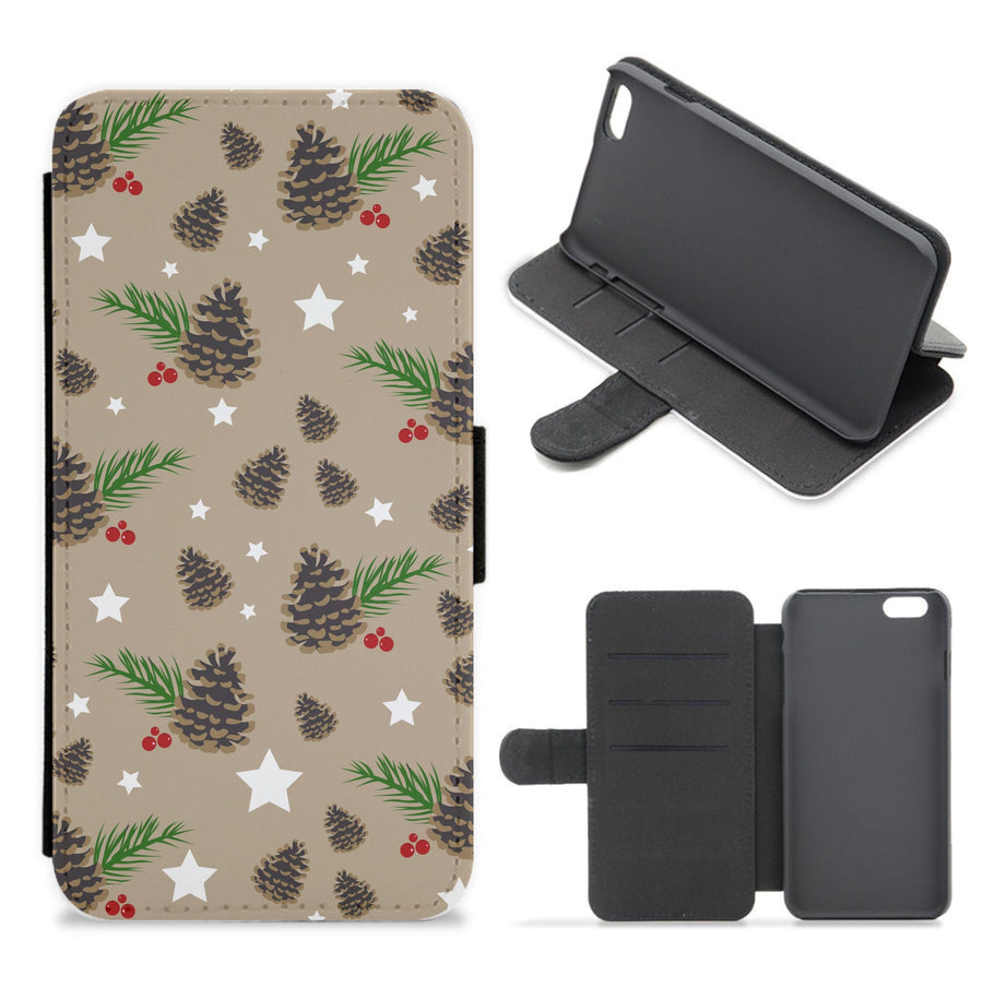 Acorn - Christmas Patterns Flip / Wallet Phone Case