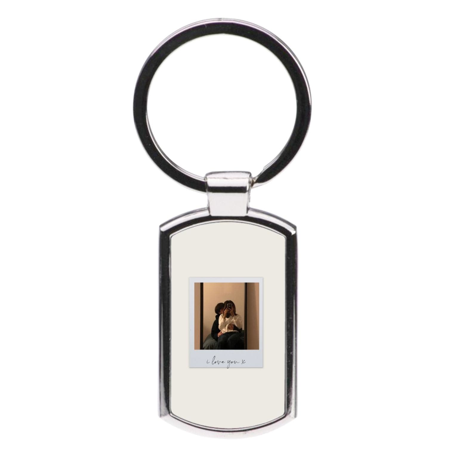 I Love You Polaroid - Personalised Couples Luxury Keyring