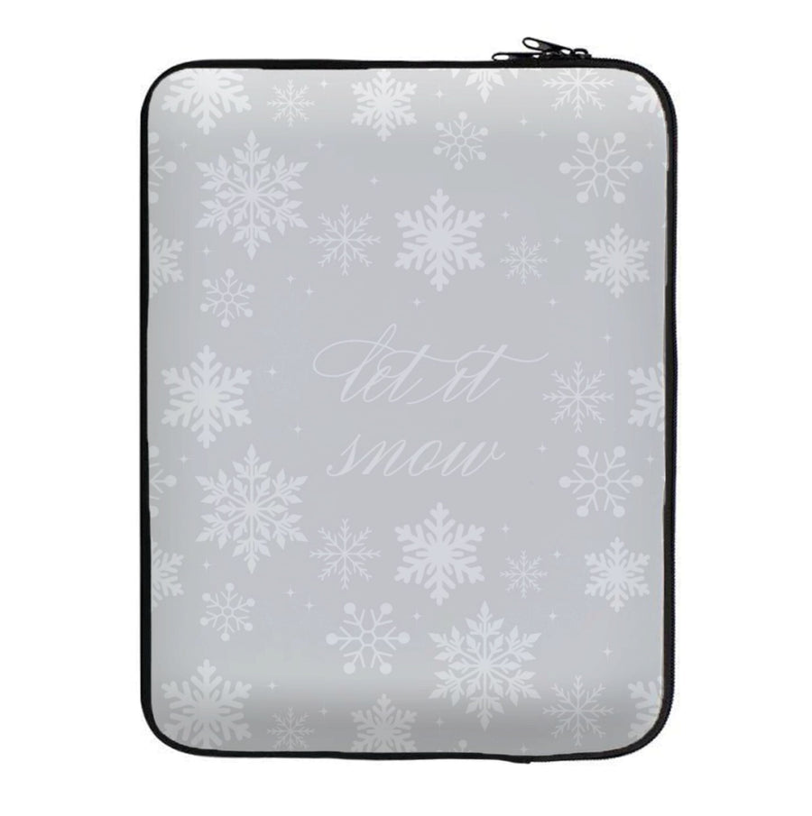 Let It Snow Christmas Pattern Laptop Sleeve