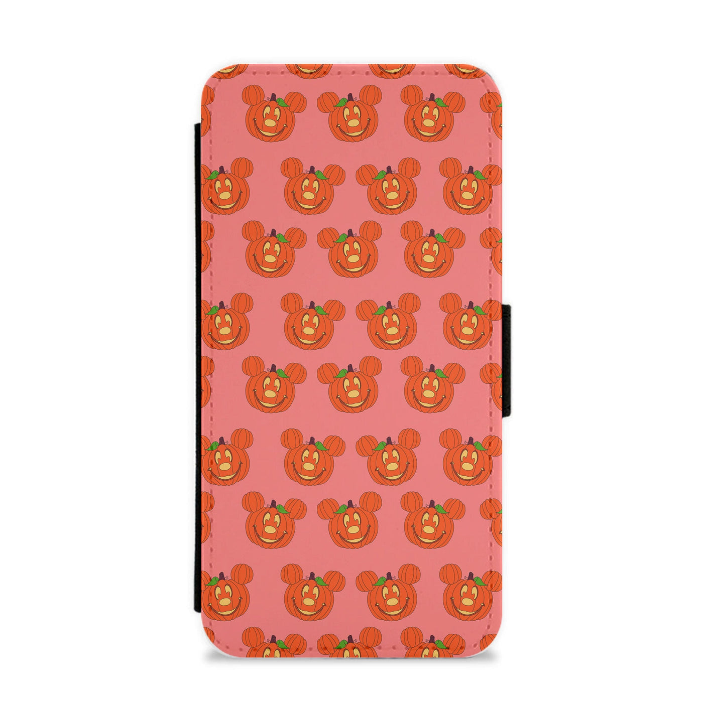 Mickey Mouse Pumpkin Pattern - Disney Halloween Flip / Wallet Phone Case