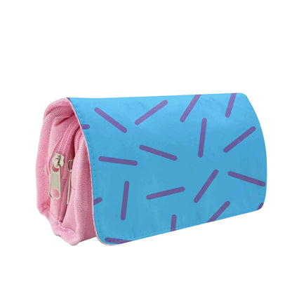 Blue Line Pattern - Eighties Pencil Case