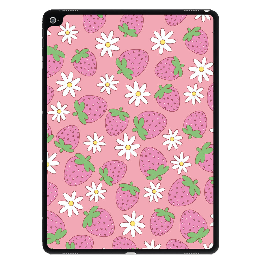 Pink Strawberries - Spring Patterns iPad Case