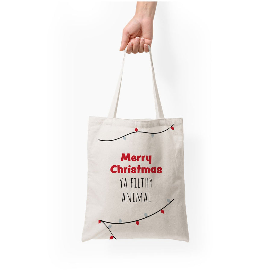 Merry Christmas Ya Filthy Animal - Home Alone Tote Bag