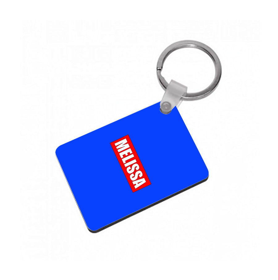 Red And Blue - Personalised Marvel Keyring