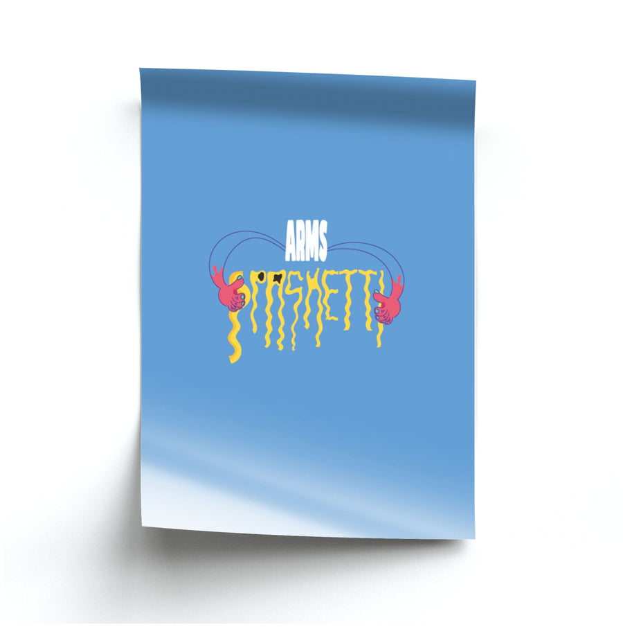 Arms Spaghetti - Blue Poster