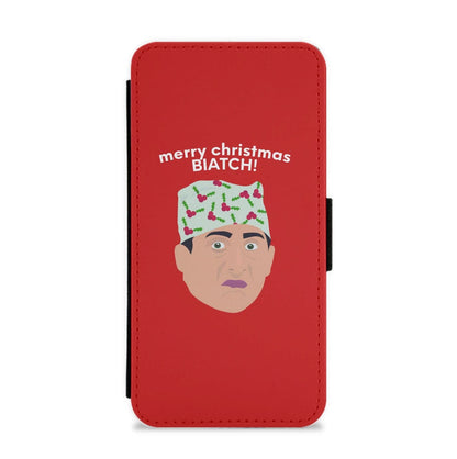 Merry Christmas Biatch Flip / Wallet Phone Case