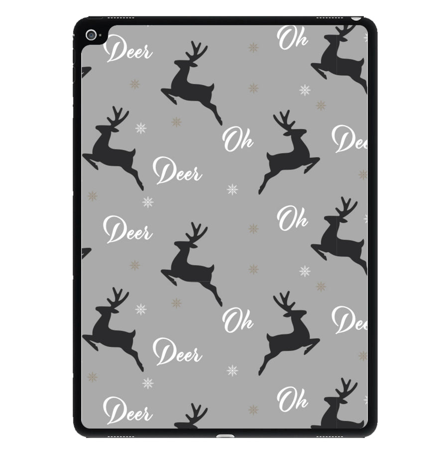 Oh Deer Christmas Pattern iPad Case
