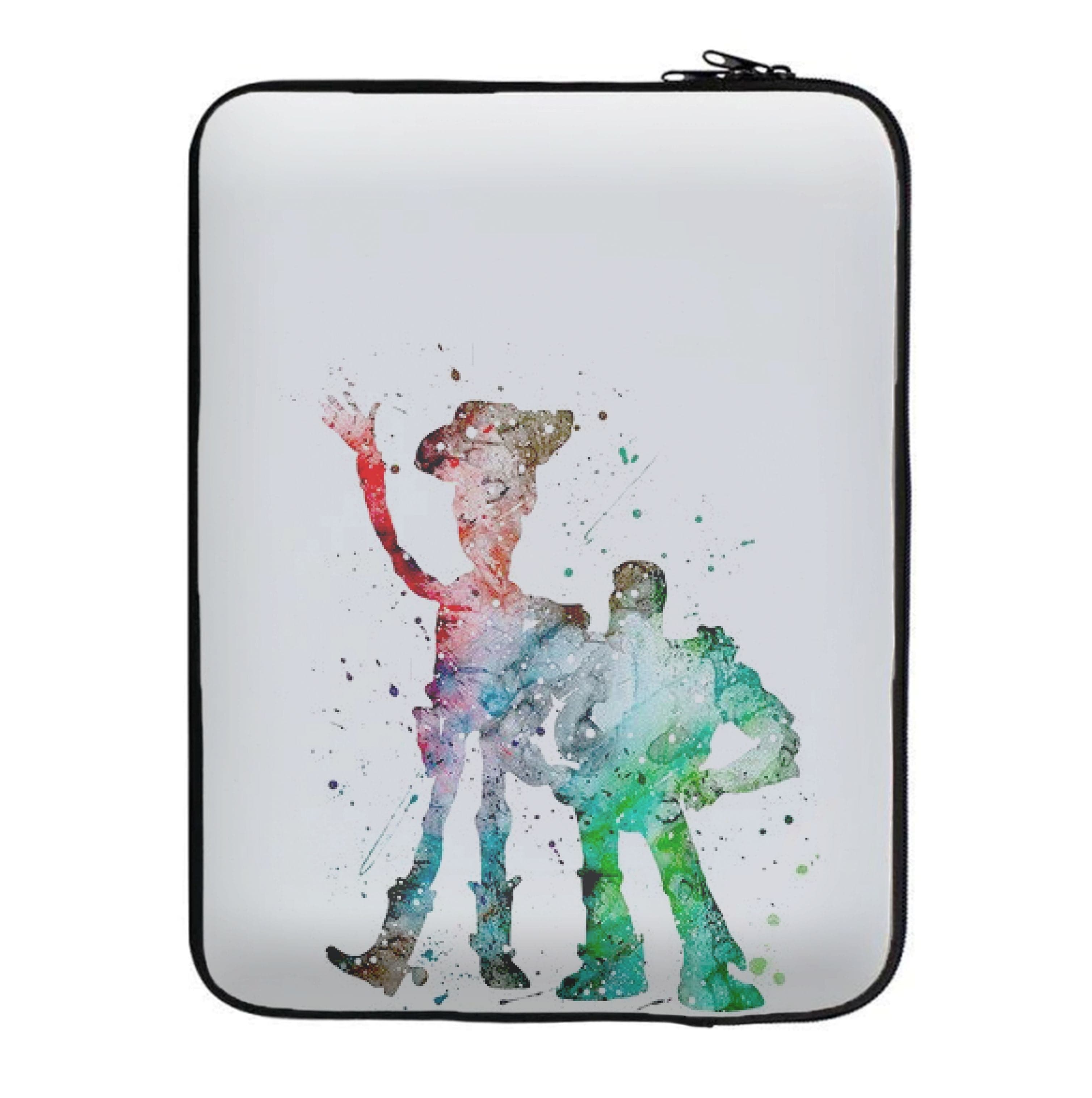 Watercolour Woody & Buzz A Story of Toys Fairytale Laptop Sleeve