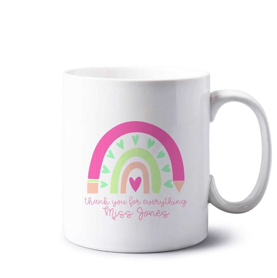 Thank You For Everything - Personalised Teachers Gift Mug