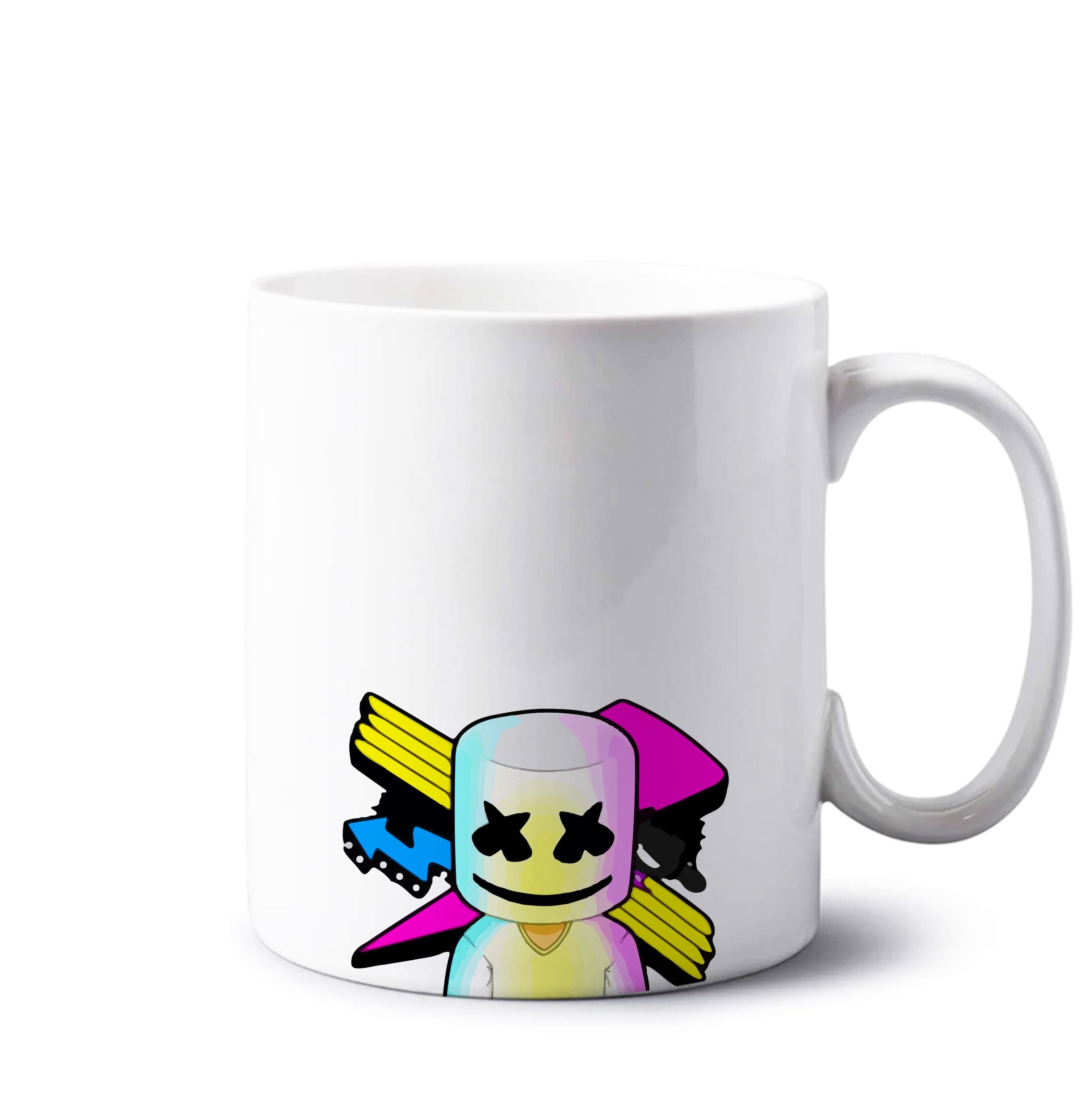 Neon Logo White Helmet DJ Mug