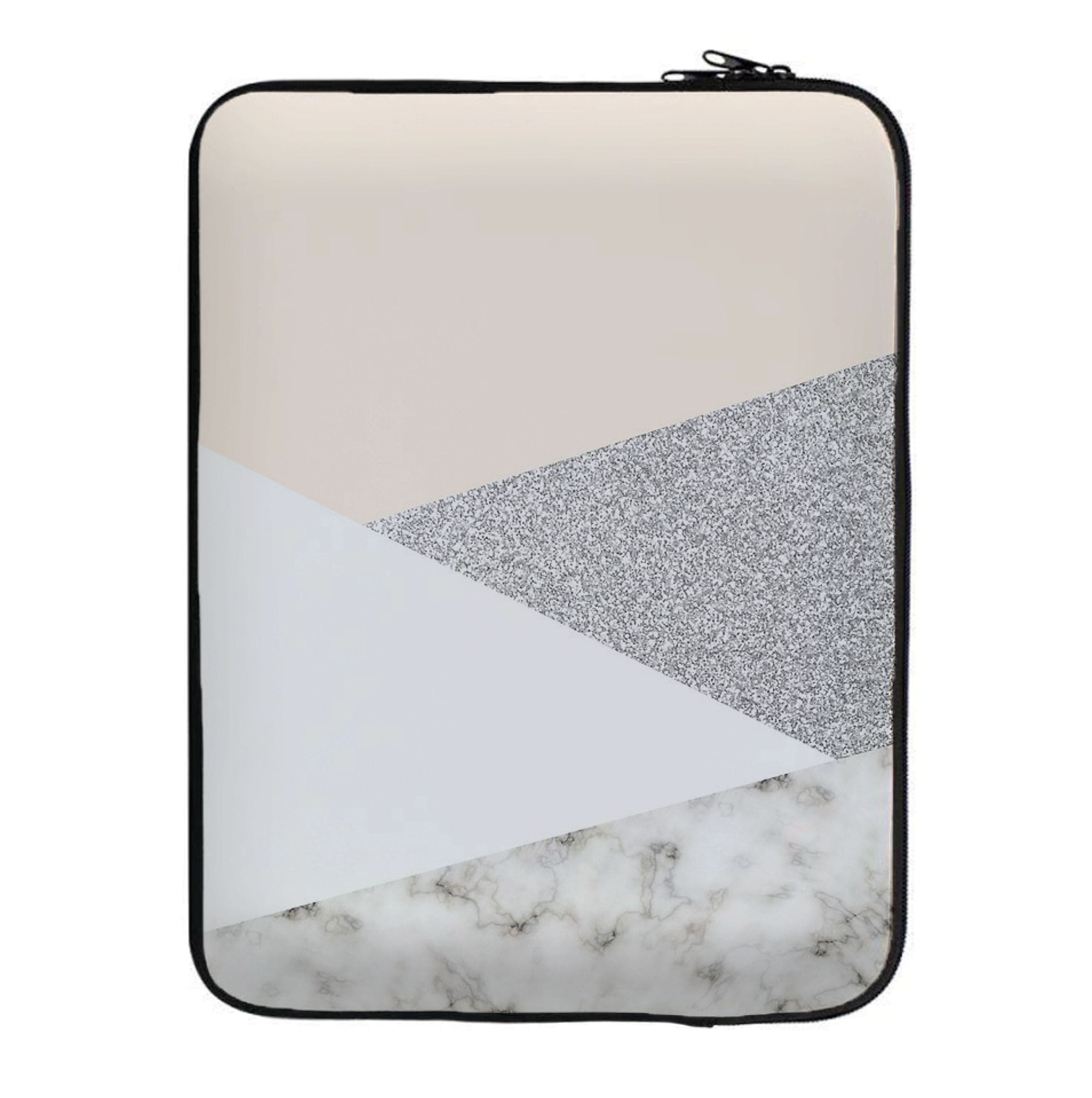 Abstract Marble and Silver Pattern Laptop Sleeve