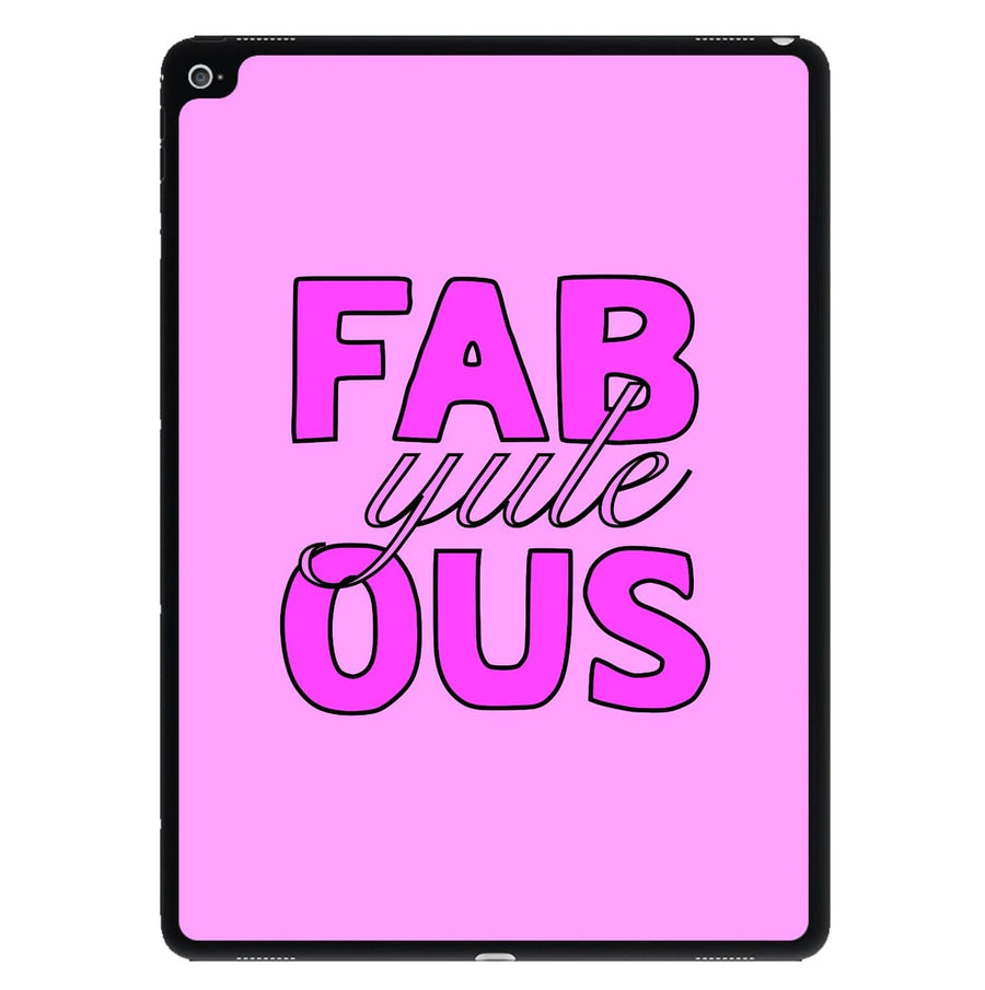 Fab-Yule-Ous Pink - Christmas Puns iPad Case