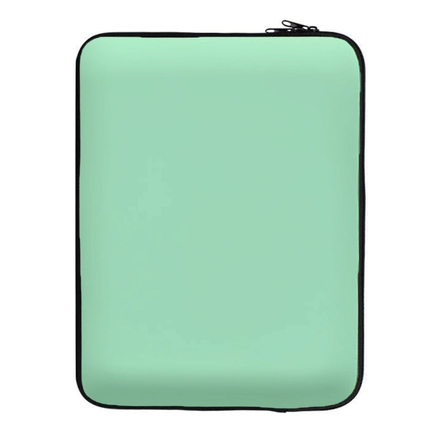 Back To Casics - Pretty Pastels - Plain Green Laptop Sleeve