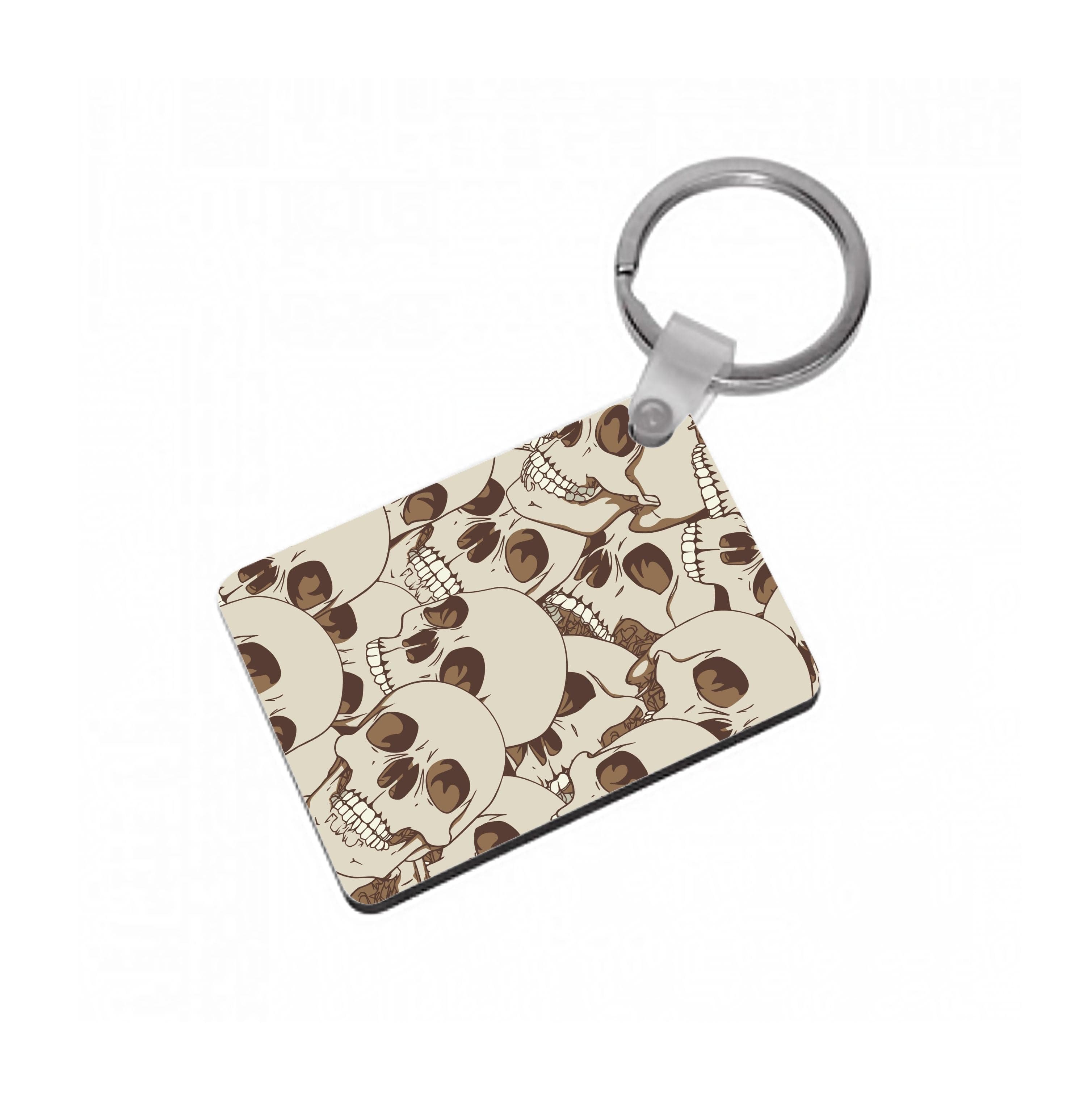 Skull Pattern - Halloween Keyring