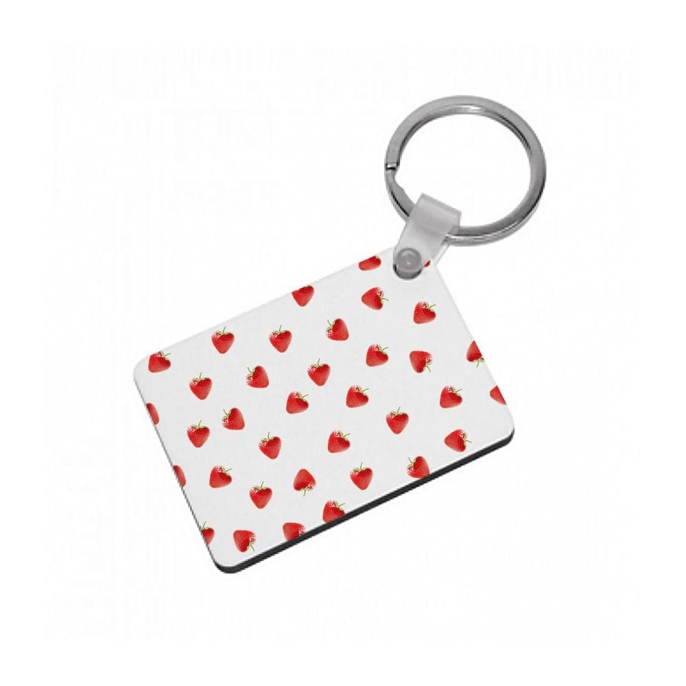 Strawberry Pattern Keyring - Fun Cases