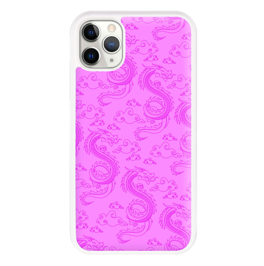 Pink Dragon Pattern Phone Case