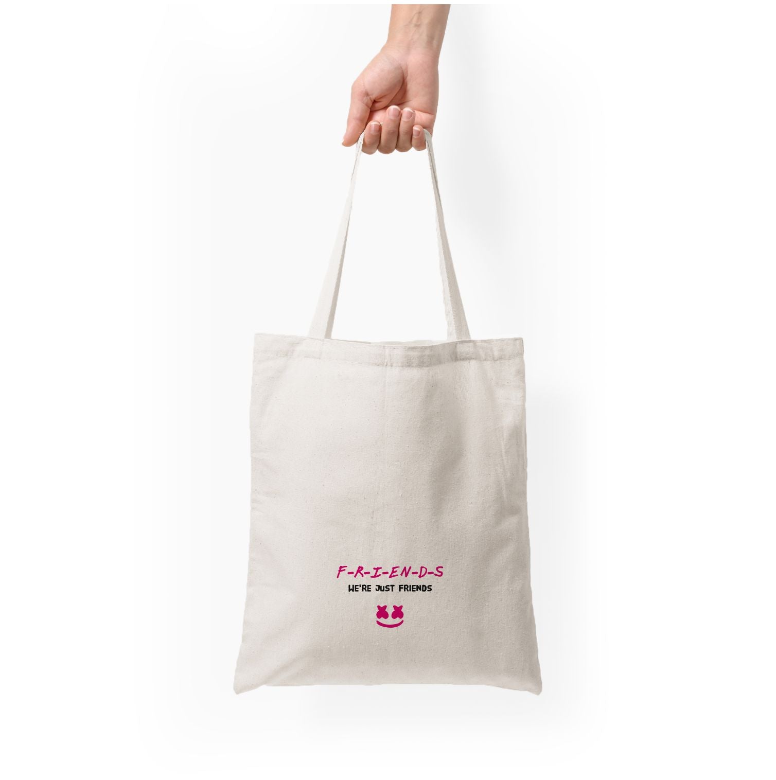 We're Just Friends - White Helmet DJ Tote Bag