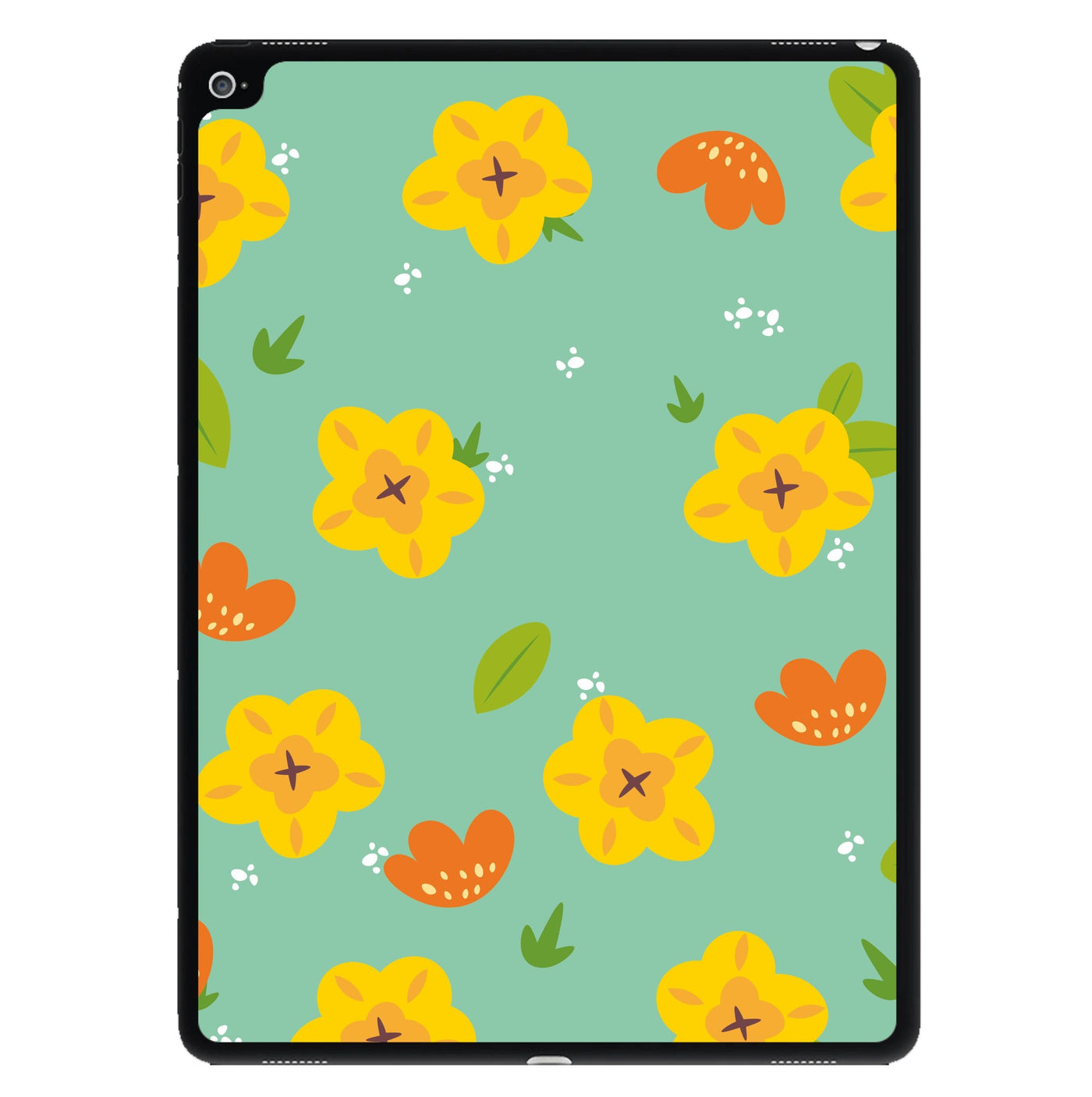 Yellow And Orange Pattern - Floral iPad Case