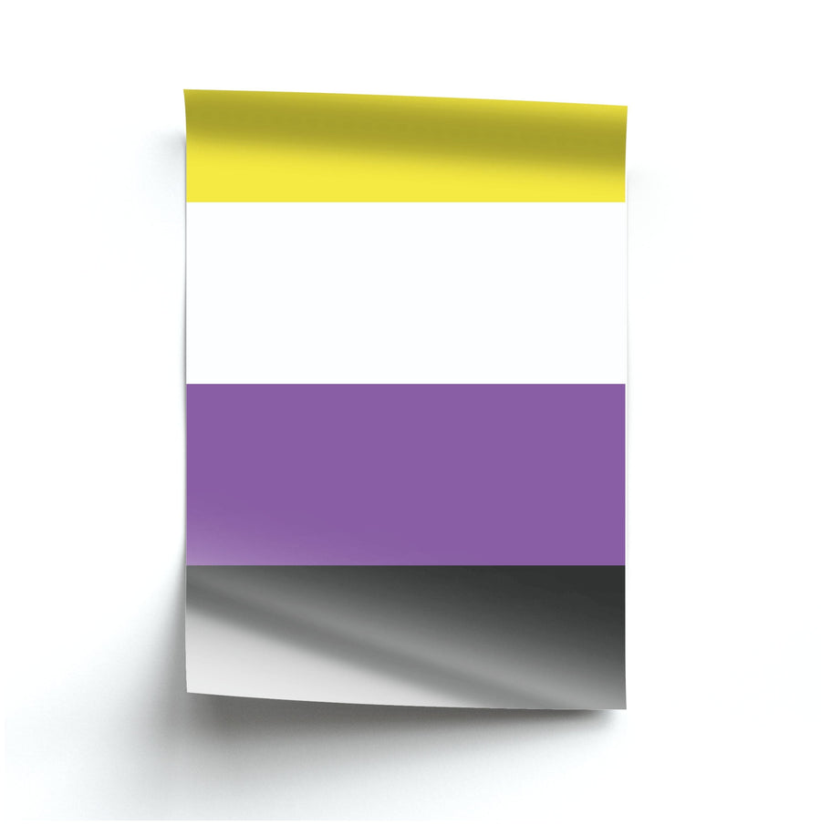 Non-Binary Flag - Pride Poster