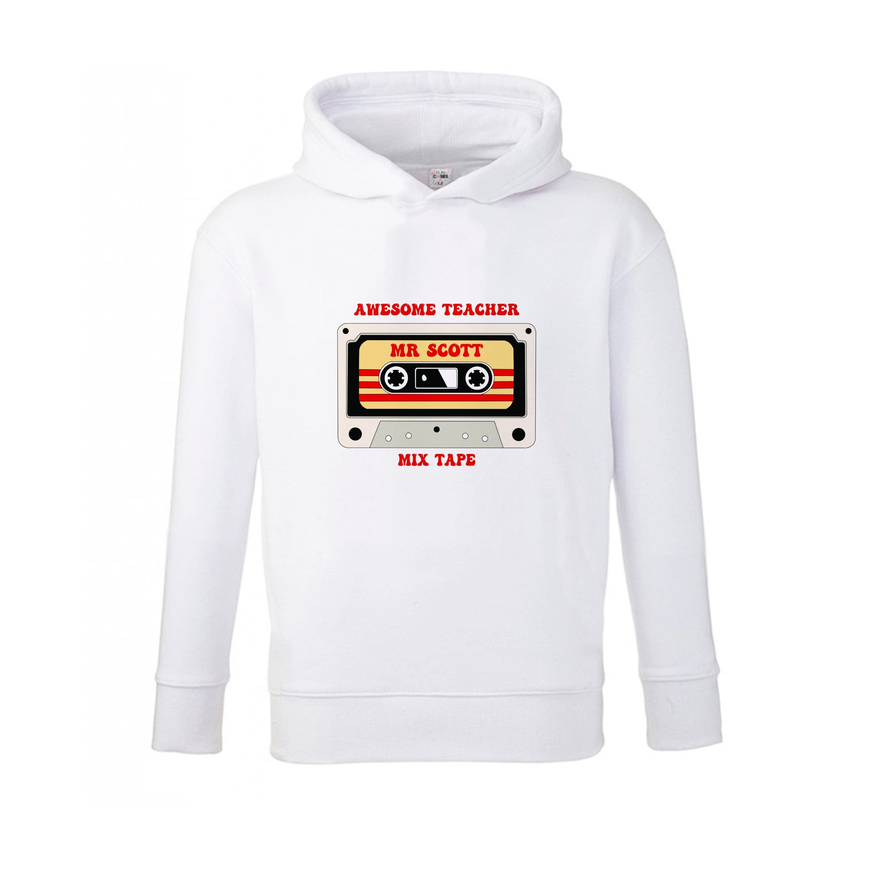 Awesome Teacher Mix Tape - Personalised Teachers Gift Kids Hoodie